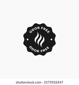 Odor free stamp vector isolated. Best Odor free icon vector for product packaging design element. Odor free symbol for packaging design element.