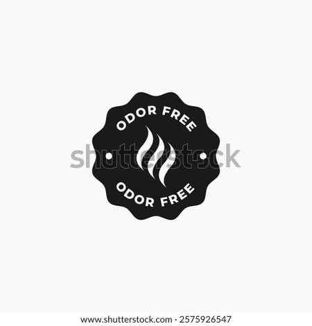 Odor free stamp vector isolated. Best Odor free icon vector for product packaging design element. Odor free symbol for packaging design element.