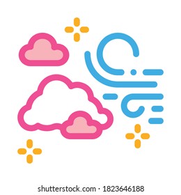 odor fresh air icon vector. odor fresh air sign. color symbol illustration
