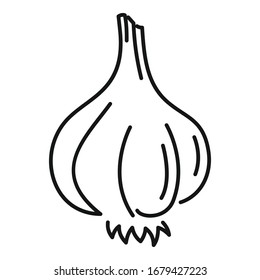 Odor garlic icon. Outline odor garlic vector icon for web design isolated on white background