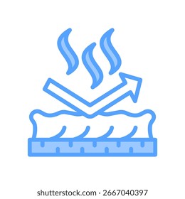 Odor Icon Ilustración vectorial azul