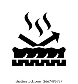 Ilustración vectorial de glifo de icono de olor