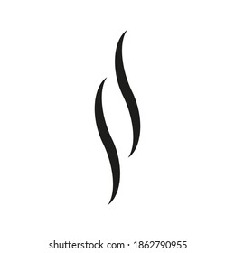 Odor icon isolated. Aroma, smoke, smell, vapor sign or steam vector symbol on white background