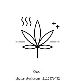 odor icon. Outline style icon design isolated on white background
