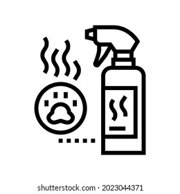 vector de icono de línea del neutralizador de olor. señal del neutralizador del olor. símbolo de contorno aislado ilustración negra