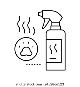 odor neutralizer line icon vector. odor neutralizer sign. isolated contour symbol black illustration