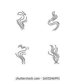 Odor pixel perfect linear icons set. Good smell. Fluid, nice perfume scent. Aromatic fragrance. Customizable thin line contour symbols. Isolated vector outline illustrations. Editable stroke