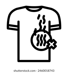 odor removal dry cleaning line icon vector. odor removal dry cleaning sign. isolated contour symbol black illustration