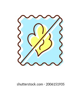 Odor resistant color icon. Fabric feature. Textile industry. Stop smell through. Flat symbol. Editable stroke. Isolated vector stock illustration