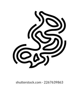 odor smell line icon vector. odor smell sign. isolated contour symbol black illustration