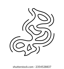 vector de icono de línea de olor. señal del olor. símbolo de contorno aislado ilustración negra