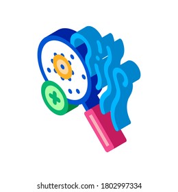 odor smell microbe research icon vector. isometric odor smell microbe research sign. color isolated symbol illustration