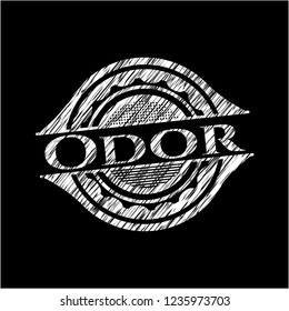 Odor written on a chalkboard