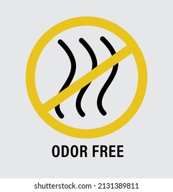 odor-free vector icon. no bad smell abstract.