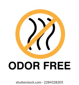 odor-free vector icon. no bad smell illustration on white background..eps