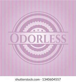 Odorless pink emblem. Retro