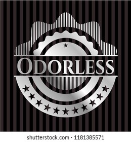 Odorless silver shiny badge