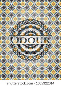 Odour arabesque emblem background. arabic decoration.