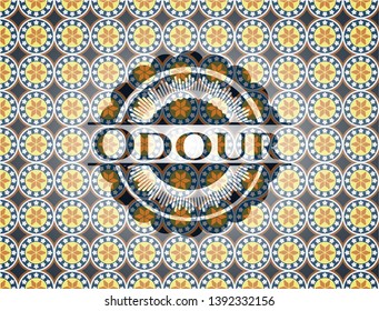 Odour arabesque emblem background. arabic decoration.