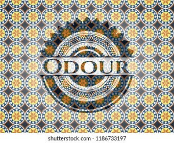 Odour arabesque style emblem. arabic decoration.
