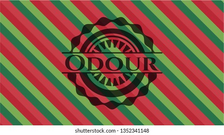 Odour christmas style emblem.