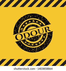 Odour grunge warning sign emblem. Vector Illustration. Detailed.