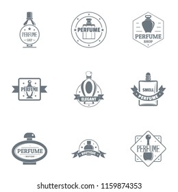 Odour logo set. Simple set of 9 odour vector logo for web isolated on white background