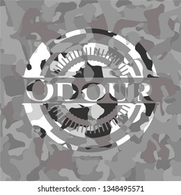 Odour on grey camo texture