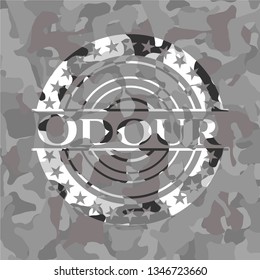 Odour on grey camouflage pattern