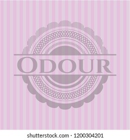 Odour pink emblem. Retro