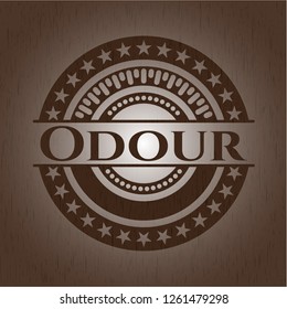 Odour retro wooden emblem