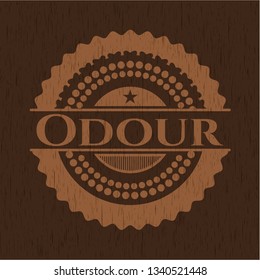 Odour wooden emblem. Retro