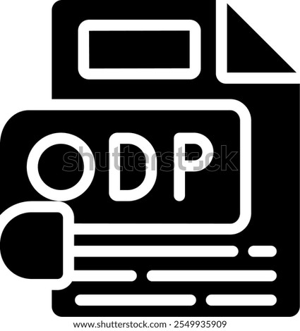 ODP Glyph Icon Vector Design