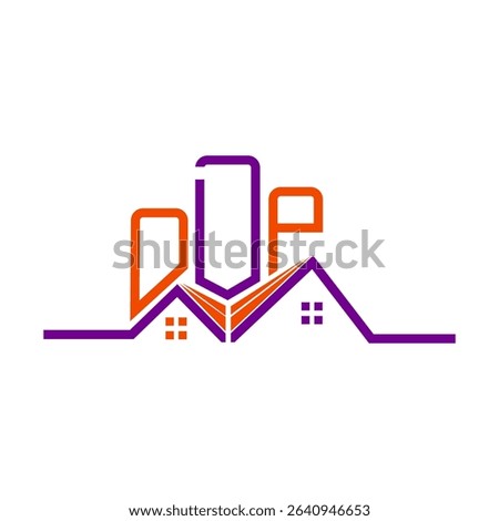 ODP Real State logo design, ODP simple and modern logo. ODP luxurious alphabet design  