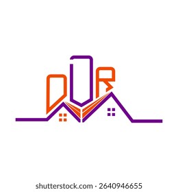 ODR Real State logo design, ODR simple and modern logo. ODR luxurious alphabet design  