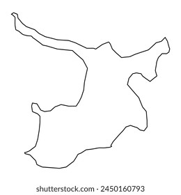 Stadtplan Odsherred, Verwaltungsbezirk von Dänemark. Vektorillustration.