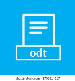 odt file isolated on abstract background