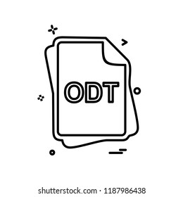 ODT file type icon design vector