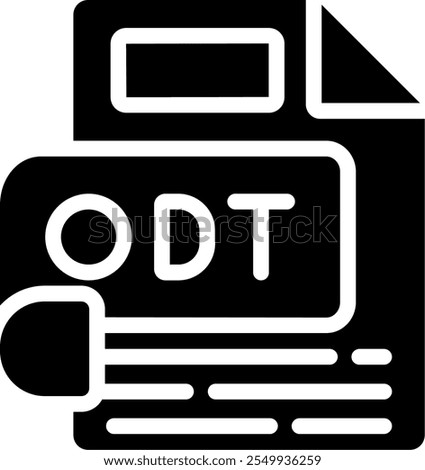 ODT Glyph Icon Vector Design