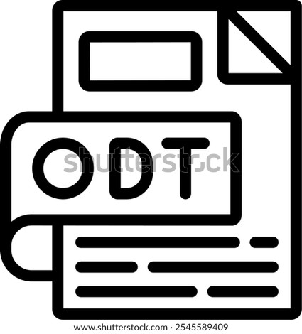 ODT Line Icon Vector Design