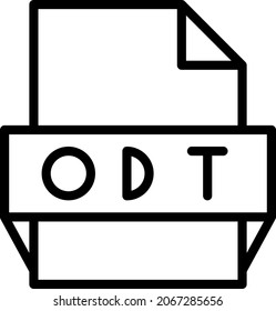 Odt Outline Vector Icon Design
 