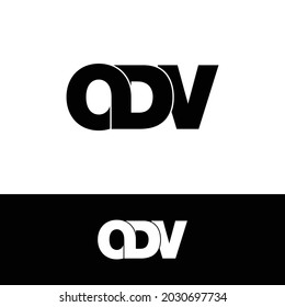 ODV-Brief-Monogramm-Logo-Design, Vektorgrafik