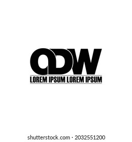 vector de diseño de logotipo de monograma de carta ODW