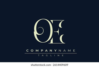 OE abstract Logo. Elegantly Designed Minimalist Monogram Logo with Stylish Lettering. Sophisticated and sleek minimalist monogram showcasing unique lettering design.