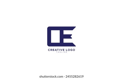 OE CE Abstract initial monogram letter alphabet logo design