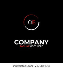 OE creative modern letters logo design template