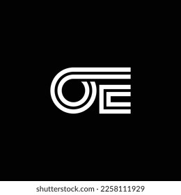 OE or EO abstract outstanding professional business awesome artistic branding company different colors illustration logo