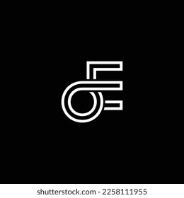 OE or EO abstract outstanding professional business awesome artistic branding company different colors illustration logo