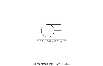 OE EO abstract vector logo monogram template