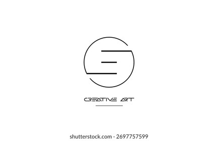 OE, EO, O, E letras abstratas monograma de logotipo